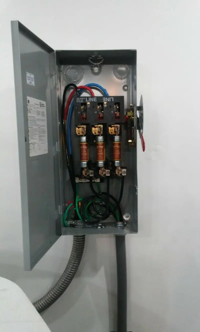 Three-phase disconnect switch installed for Electrical Wiring & Rewiring in Fairburn